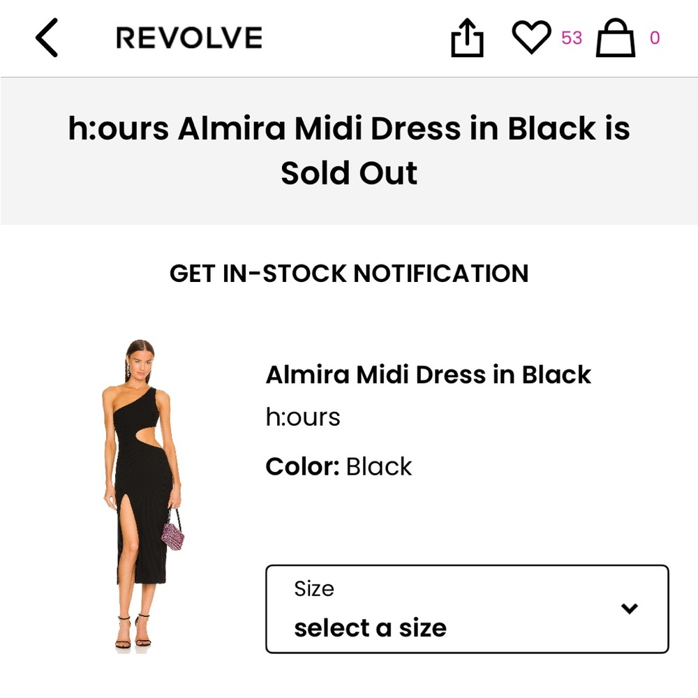 h:ours Almira MIDI Dress. NWOT.